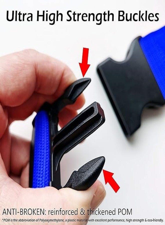 Rasikvar Luggage Strap | Luggage Belt for Suitcase & Trolley Bags | Travel Belt with Quick Release Adjustable Buckle for Suitcase (2 Pcs, Blue) - Image 4